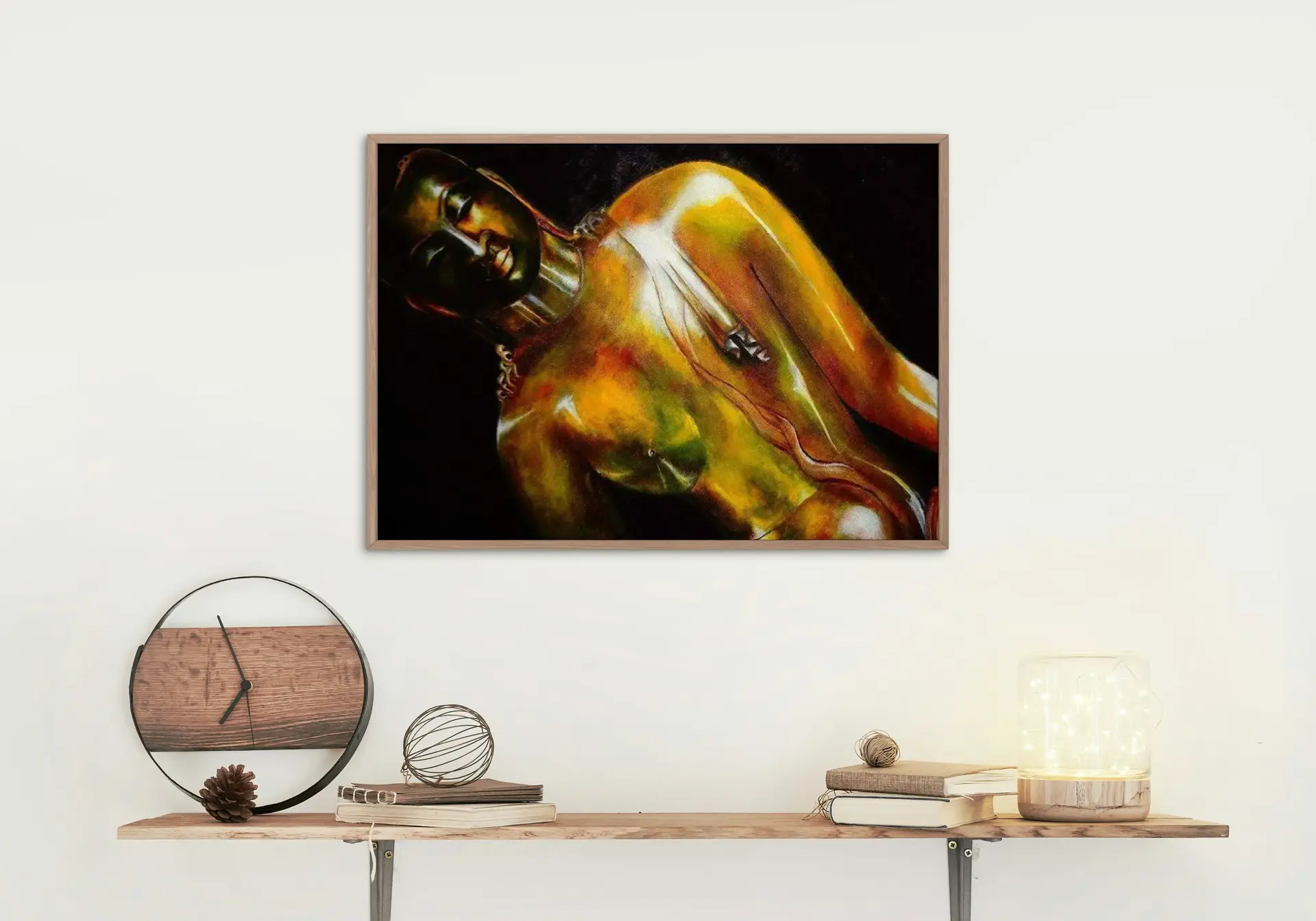 The Golden Nirvana — Impressionist landscape oil painting at sunset